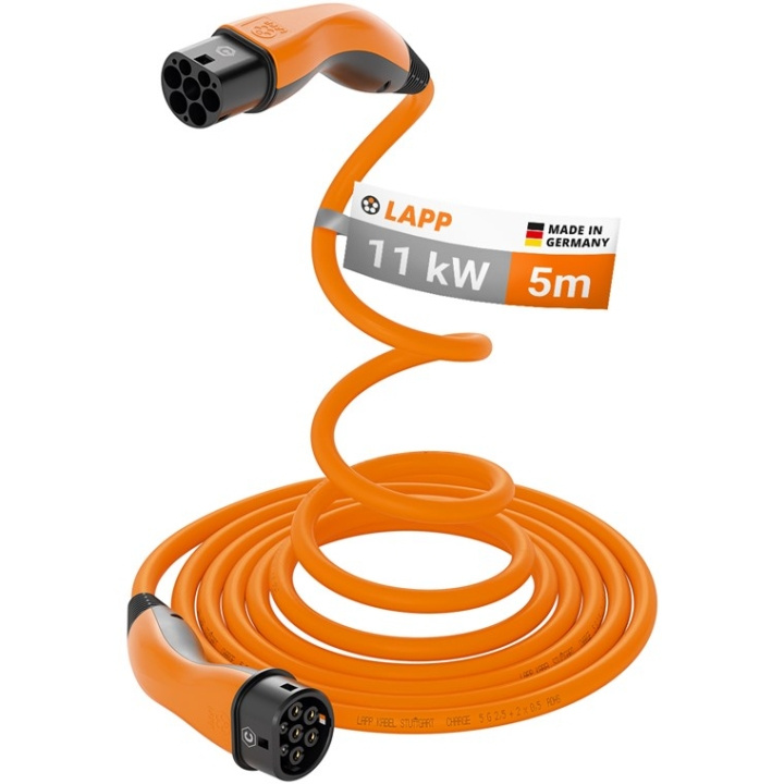 LAPP MOBILITY HELIX laddkabel Typ 2, upp till 11 kW, m, orange (5555935013) 20 A, 3-fas, för laddning av hybrid- och elbilar med Typ 2-anslutning i gruppen BIL / Laddkablar & Laddboxar till Elbil hos TP E-commerce Nordic AB (C40203)