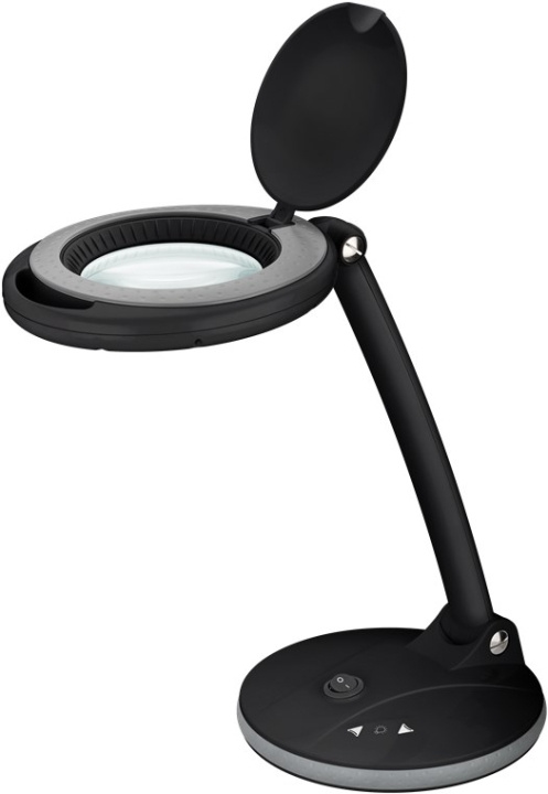 Goobay LED-förstoringslampa med stativ, 6 W, svart 80-450 lm, dimbar, 100 mm glaslins, 1,75x förstoring, 3 dioptrier i gruppen HEM, HUSHÅLL & TRÄDGÅRD / Verktyg / Övriga Verktyg & Tillbehör hos TP E-commerce Nordic AB (C40256)