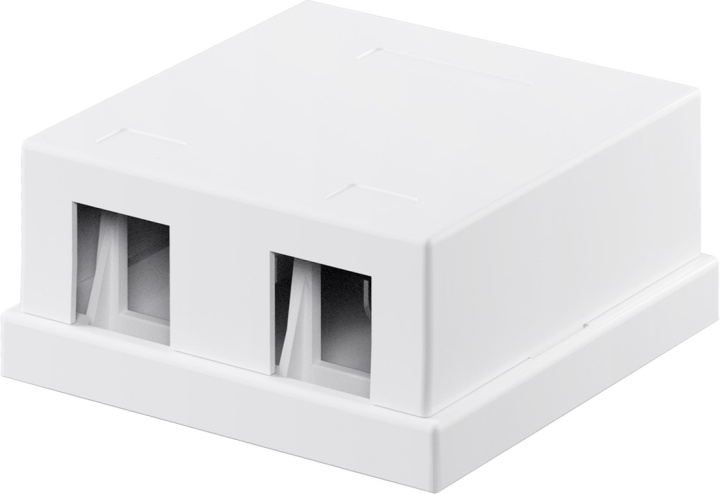 Goobay Keystone tom kåpa, 2-port med enkel snap-in-montering i gruppen DATORER & KRINGUTRUSTNING / Datorkablar / Nätverkskablar / Adaptrar & Skarvdon hos TP E-commerce Nordic AB (C40282)
