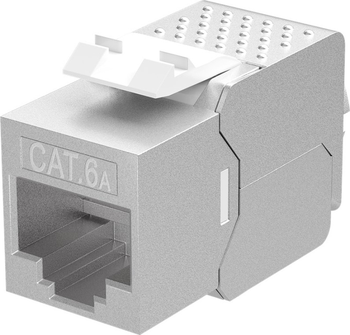 Goobay Keystone-modul RJ45 CAT 6A, STP, slim-line 14,7 mm bred, crocodile typ, klämlist för IDC-montering (verktygsfri) i gruppen DATORER & KRINGUTRUSTNING / Datorkablar / Nätverkskablar / Adaptrar & Skarvdon hos TP E-commerce Nordic AB (C40286)