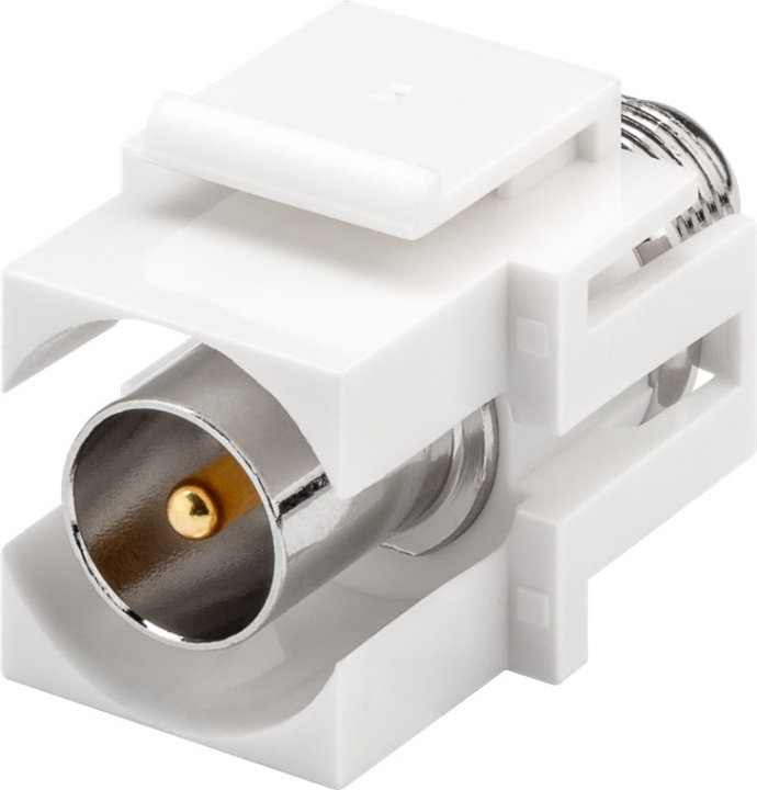 Goobay Keystone-modul, SAT/antenn, slätt infälld montering IEC / koaxialplugg > F uttag 90 ° i gruppen HEMELEKTRONIK / Kablar & Adaptrar / Antennkablar & Tillbehör / Tillbehör hos TP E-commerce Nordic AB (C40298)