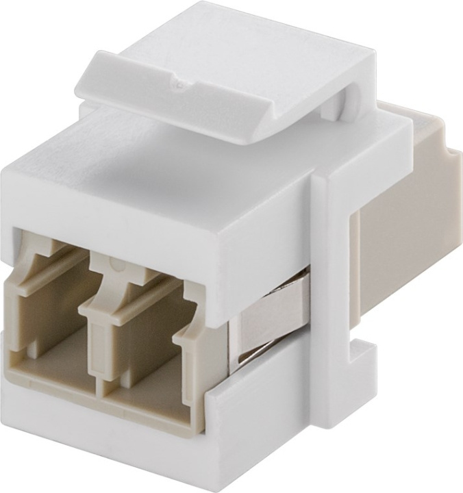 Goobay Keystone-modul, optisk kabel 17,2 mm bredd, 2 st. LC-duplex-uttag i gruppen DATORER & KRINGUTRUSTNING / Datorkablar / Nätverkskablar / Adaptrar & Skarvdon hos TP E-commerce Nordic AB (C40301)