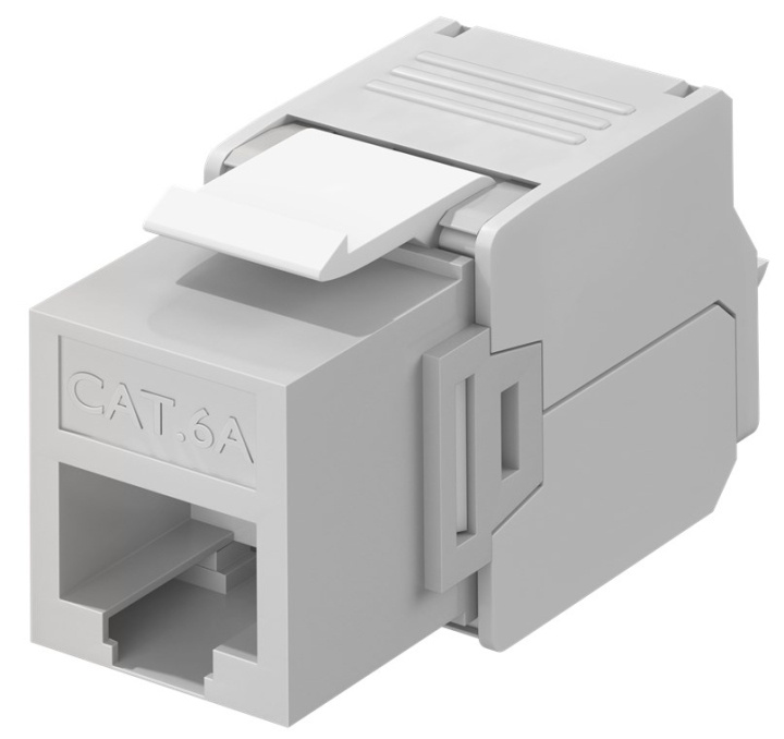 Goobay Keystone-modul RJ45 CAT 6A, UTP 16,5 mm bred, krokodiltyp, klämlist för verktygslös IDC-montering i gruppen DATORER & KRINGUTRUSTNING / Datorkablar / Nätverkskablar / Adaptrar & Skarvdon hos TP E-commerce Nordic AB (C40309)