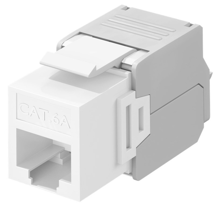 Goobay Keystone-modul RJ45 CAT 6A, UTP 16,5 mm bred, krokodiltyp, klämlist för verktygslös IDC-montering i gruppen DATORER & KRINGUTRUSTNING / Datorkablar / Nätverkskablar / Adaptrar & Skarvdon hos TP E-commerce Nordic AB (C40313)