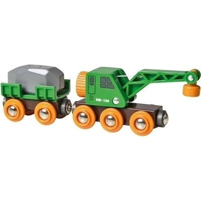 Brio World 33698 - Kranvagn | LEKSAKER, BARN- & BABYPRODUKTER - Leksaker - Byggleksaker - Brio tågbanor | GameStuff
