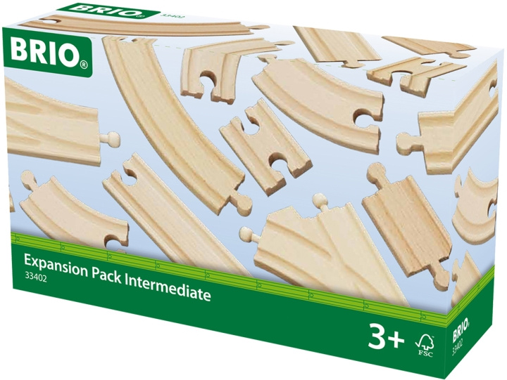 BRIO 33402 - Påbyggnadssats spår och växlar, 16 delar i gruppen LEKSAKER, BARN- & BABYPRODUKTER / Leksaker / Byggleksaker / Brio tågbanor hos TP E-commerce Nordic AB (C40406)