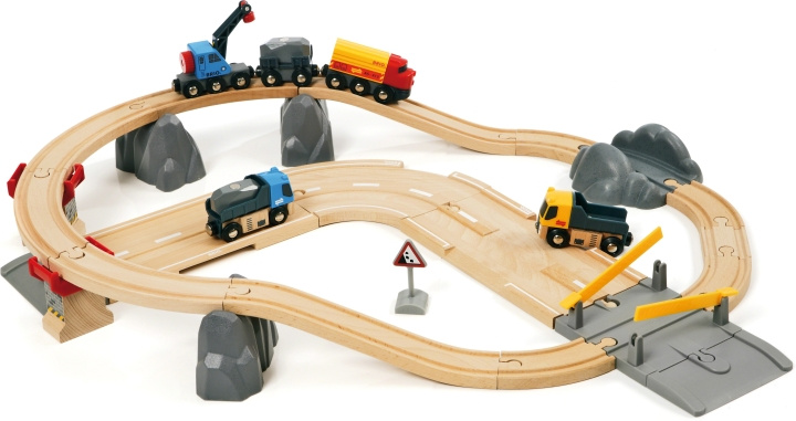 BRIO World 33210 - Rail & Road Järnväg- och väglastset | LEKSAKER, BARN- & BABYPRODUKTER - Leksaker - Byggleksaker - Brio tågbanor | GameStuff