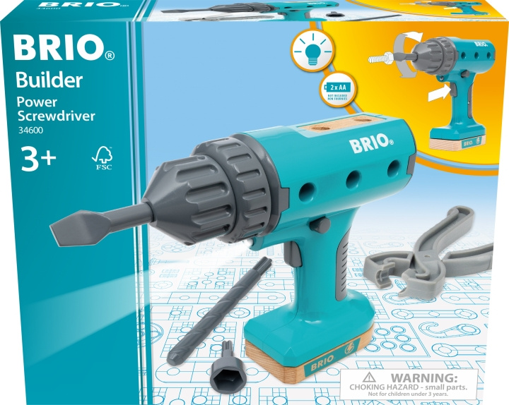 BRIO Builder 34600 - Batteridriven skruvdragare i gruppen LEKSAKER, BARN- & BABYPRODUKTER / Leksaker / Byggleksaker / Byggklossar & övriga byggleksaker hos TP E-commerce Nordic AB (C40465)