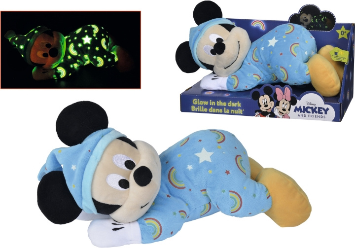 Disney Mickey Mouse Mjukis, Lyser i mörkret, 30 cm i gruppen LEKSAKER, BARN- & BABYPRODUKTER / Babyleksaker / Gosedjur hos TP E-commerce Nordic AB (C40475)