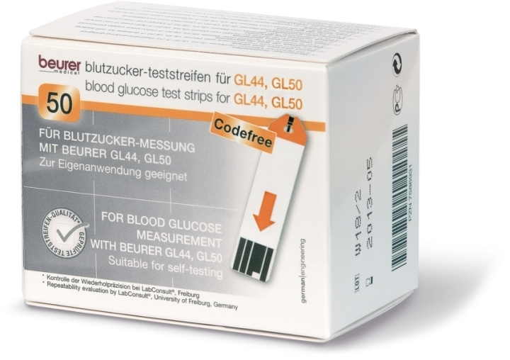 Beurer GL44 -teststickor för blodsockermätare i gruppen SKÖNHET & HÄLSA / Hälsovård / Övrig hälsovård hos TP E-commerce Nordic AB (C40862)