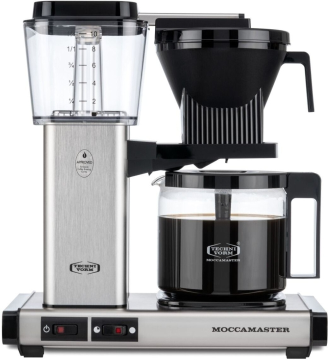 Moccamaster Automatic -kaffebryggare, borstat silver i gruppen HEM, HUSHÅLL & TRÄDGÅRD / Hushållsmaskiner / Kaffemaskiner & Tillbehör / Kaffebryggare hos TP E-commerce Nordic AB (C40893)