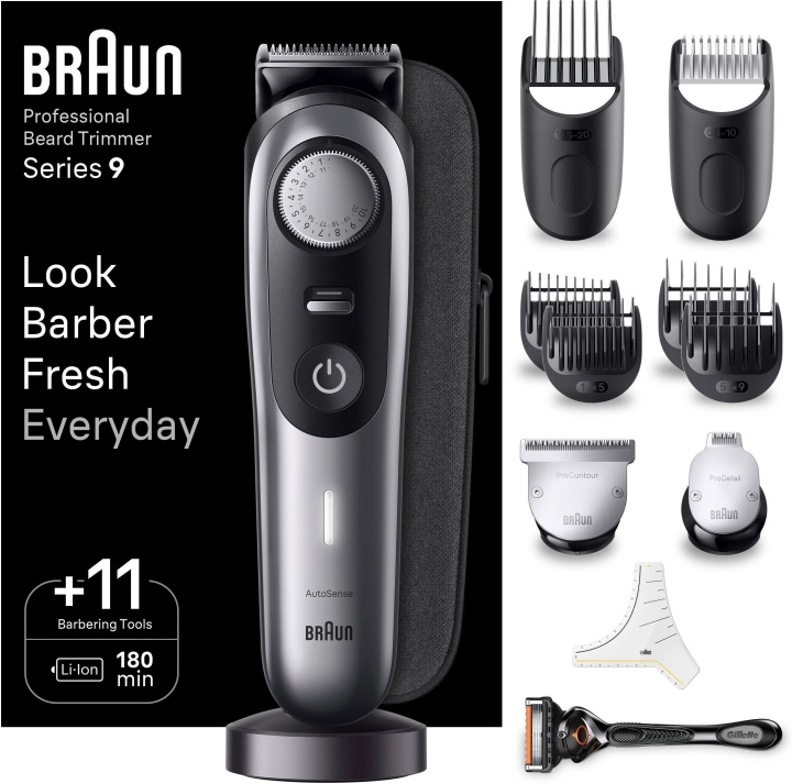 Braun Series 9 BT9440 - skäggtrimmer i gruppen SKÖNHET & HÄLSA / Hår & Styling / Rakning & Trimning / Skäggtrimmers & Tillbehör hos TP E-commerce Nordic AB (C40953)