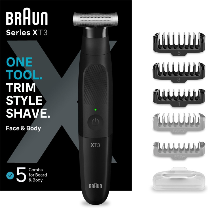 Braun Serie X XT3200 - skäggtrimmer i gruppen SKÖNHET & HÄLSA / Hår & Styling / Rakning & Trimning / Skäggtrimmers & Tillbehör hos TP E-commerce Nordic AB (C40955)