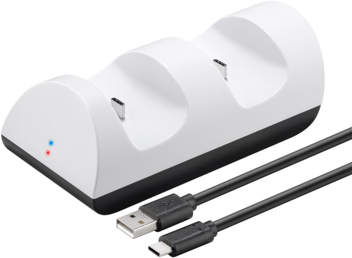 Goobay - PS5 Dubbel-laddningsstation för upp till två PS5-handkontroller i gruppen HEMELEKTRONIK / Spelkonsoler & Tillbehör / Sony PlayStation 5 / Tillbehör hos TP E-commerce Nordic AB (C41128)
