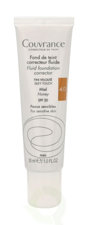 Avene Couvrance Fluid Foundation Corrector SPF20 30 ml #4.0 Honey i gruppen SKÖNHET & HÄLSA / Makeup / Basmakeup / Foundation hos TP E-commerce Nordic AB (C41242)