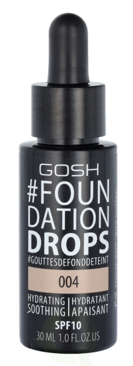 Gosh Foundation Drops SPF10 30 ml Natural 004 i gruppen SKÖNHET & HÄLSA / Makeup / Basmakeup / Foundation hos TP E-commerce Nordic AB (C41483)