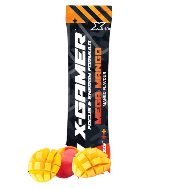 X-GAMER X-Shotz Mega Mango 10g i gruppen DATORER & KRINGUTRUSTNING / Gaming / Energidryck för Gamers hos TP E-commerce Nordic AB (C41991)