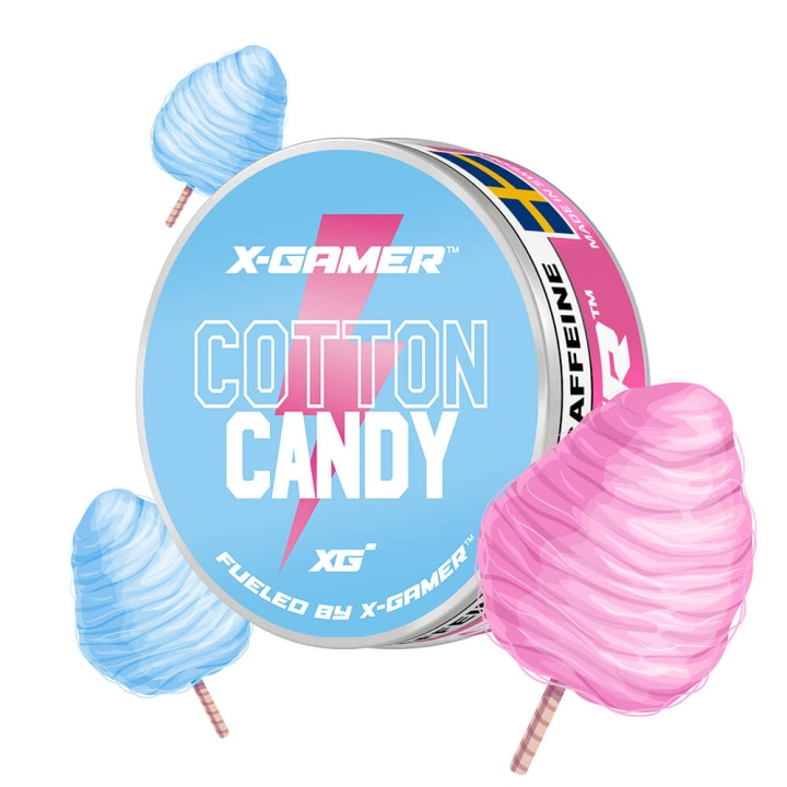 X-GAMER Energi Snus Cotton Candy Sockervadd i gruppen DATORER & KRINGUTRUSTNING / Gaming / Energidryck för Gamers hos TP E-commerce Nordic AB (C42000)