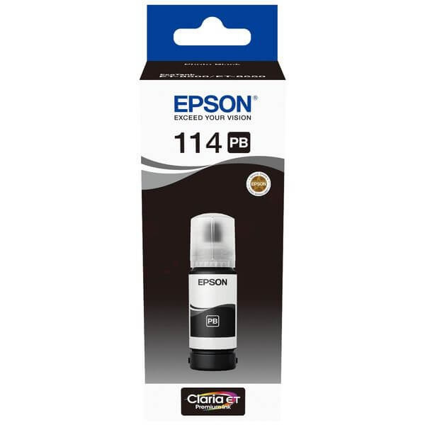 Epson Bläck C13T07B140 114 Fotosvart Ecotank i gruppen DATORER & KRINGUTRUSTNING / Skrivare & Tillbehör / Bläck & Toner / Bläckpatroner / Epson hos TP E-commerce Nordic AB (C42034)