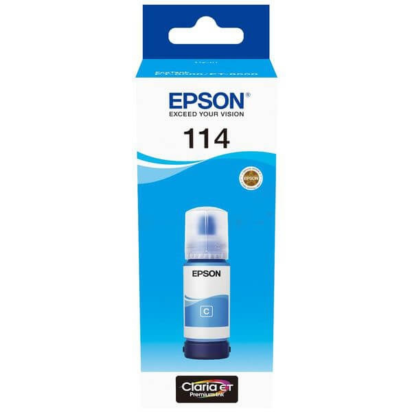 Epson Bläck C13T07B240 114 Cyan Ecotank i gruppen DATORER & KRINGUTRUSTNING / Skrivare & Tillbehör / Bläck & Toner / Bläckpatroner / Epson hos TP E-commerce Nordic AB (C42035)