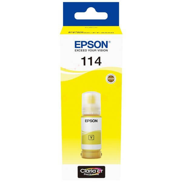 Epson Bläck C13T07B440 114 Gul Ecotank i gruppen DATORER & KRINGUTRUSTNING / Skrivare & Tillbehör / Bläck & Toner / Bläckpatroner / Epson hos TP E-commerce Nordic AB (C42037)