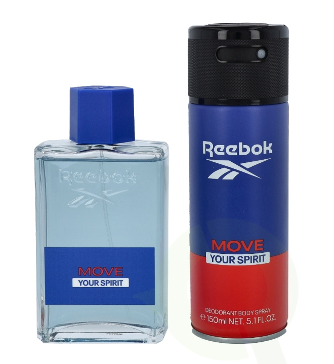 Reebok Move Your Spirit Men Giftset 250 ml, Edt Spray 100ml/Body Spray 150ml i gruppen SKÖNHET & HÄLSA / Presentkit / Presentkit För Honom hos TP E-commerce Nordic AB (C42305)