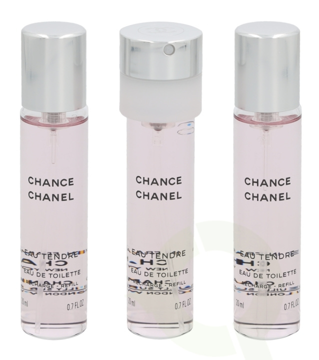 Chanel Chance Eau Tendre Giftset 60 ml, 3x Edt Spray Refill 20Ml - Twist and Spray i gruppen SKÖNHET & HÄLSA / Presentkit / Presentkit För Henne hos TP E-commerce Nordic AB (C42431)