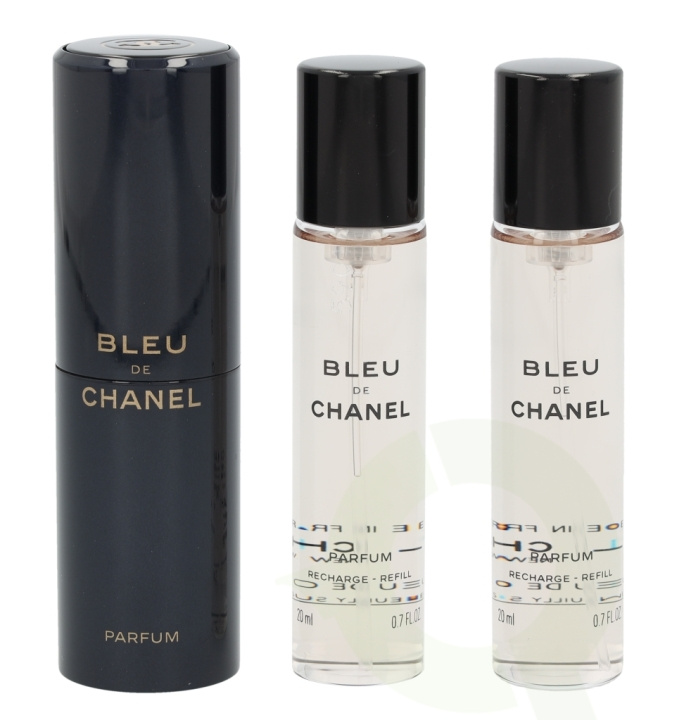 Chanel Bleu De Chanel Pour Homme Giftset 60 ml, 3x Edt Spray 20ml - Twist and Spray - Travel Sprays i gruppen SKÖNHET & HÄLSA / Presentkit / Presentkit För Honom hos TP E-commerce Nordic AB (C42436)