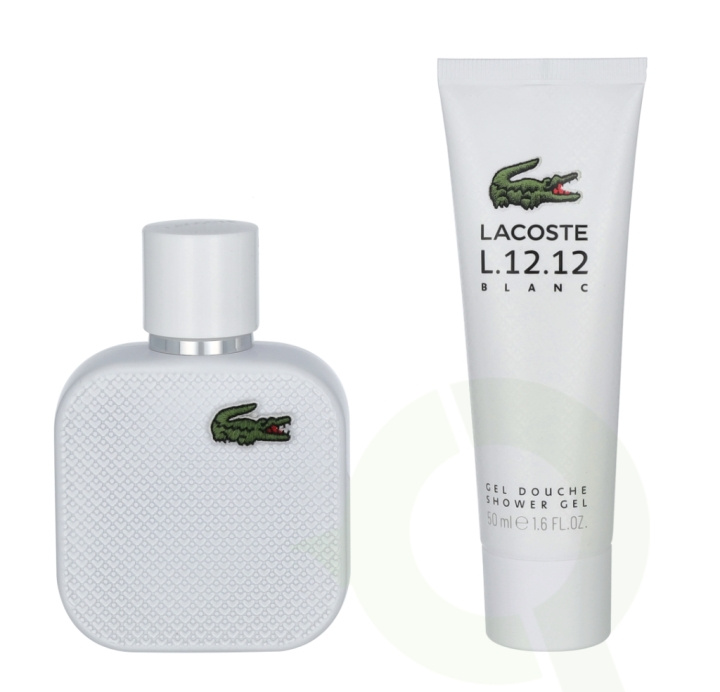 Lacoste Eau De Lacoste L.12.12 Blanc Giftset 100 ml Edt Spray 50ml/Shower Gel 50ml i gruppen SKÖNHET & HÄLSA / Presentkit / Presentkit För Honom hos TP E-commerce Nordic AB (C42584)