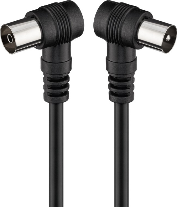 Goobay Vinklad antennkabel ( koaxial-plugg 90° > koaxial-uttag 90°, 1.5 m i gruppen HEMELEKTRONIK / Kablar & Adaptrar / Antennkablar & Tillbehör / Antennkablar hos TP E-commerce Nordic AB (C42598)