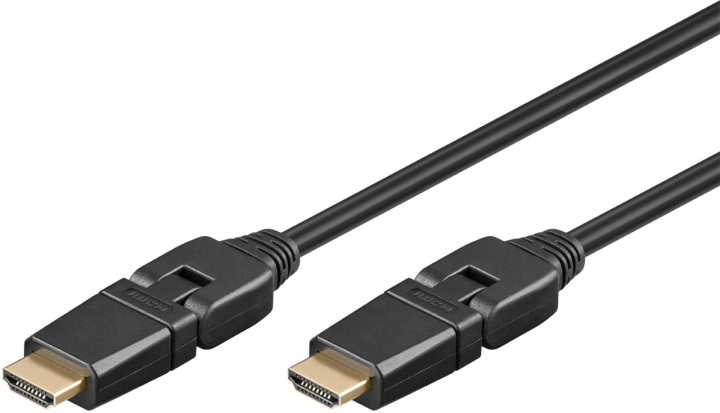 Goobay Höghastighets-HDMI™ 360°-kabel med Ethernet HDMI™-kontakt (typ A) > HDMI™-kontakt (typ A) 360° roterbar, 2 m i gruppen HEMELEKTRONIK / Kablar & Adaptrar / HDMI / Kablar hos TP E-commerce Nordic AB (C42635)