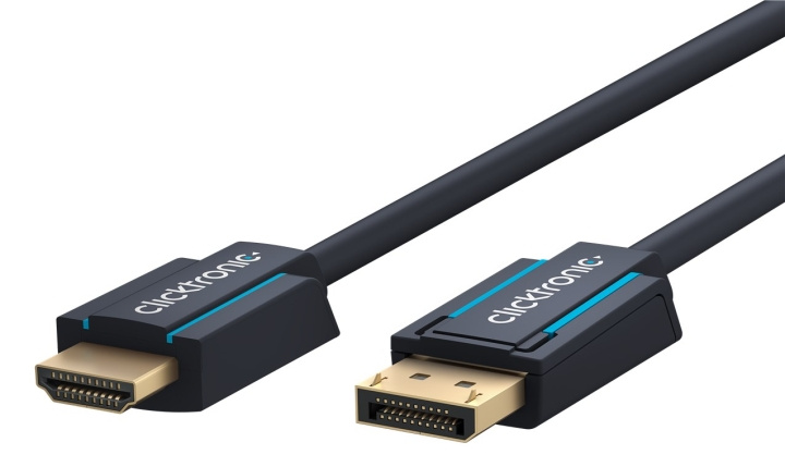 ClickTronic Adapterkabel för aktiv DisplayPort™ till HDMI™ (4K/60Hz) Premiumkabel | 1x DisplayPort™-kontakt >> 1x HDMI™-kontakt | 1,0 m | 4K @ 60 Hz i gruppen DATORER & KRINGUTRUSTNING / Datorkablar / DisplayPort / Kablar hos TP E-commerce Nordic AB (C42664)