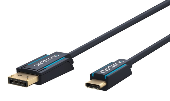 ClickTronic Adapterkabel från USB-C™ till DisplayPort™ Premiumkabel | USB-C™-kontakt DisplayPort™-kontakt | 1,0 m | 4K @ 60 Hz i gruppen DATORER & KRINGUTRUSTNING / Datorkablar / DisplayPort / Kablar hos TP E-commerce Nordic AB (C42672)