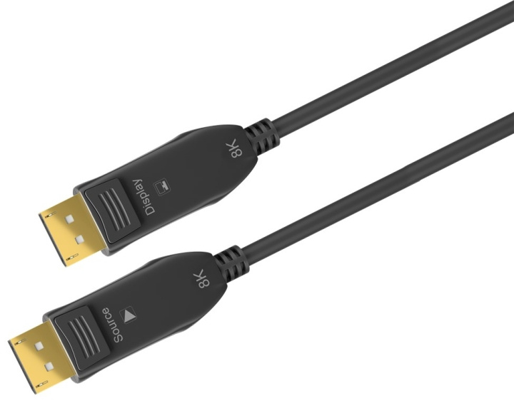 Goobay Optisk DisplayPort™-hybridkabel 2.0 (AOC) Guldpläterad Displayport™ plugg > Displayport™ plugg, 10 m i gruppen DATORER & KRINGUTRUSTNING / Datorkablar / DisplayPort / Kablar hos TP E-commerce Nordic AB (C43134)