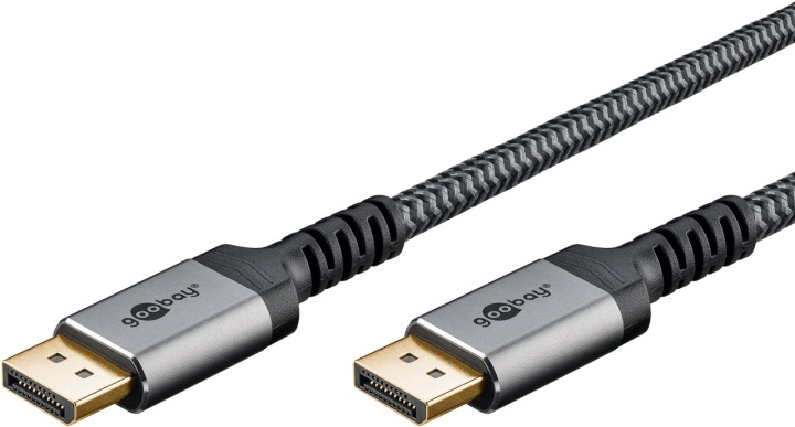 Goobay DisplayPort-kabel, DP 1.4, 1 m, Sharkskin Grey Displayport™ plugg > Displayport™ plugg i gruppen DATORER & KRINGUTRUSTNING / Datorkablar / DisplayPort / Kablar hos TP E-commerce Nordic AB (C43150)