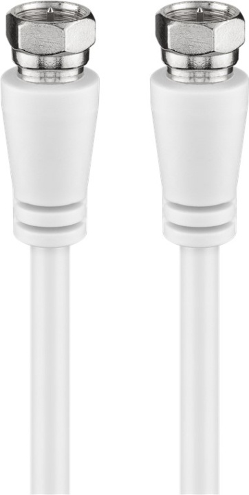 Goobay SAT-antennkabel (Class A, >85 dB), dubbelskärmad F-kontakt hane > F-kontakt hane (helt skärmad), 1 m i gruppen HEMELEKTRONIK / Kablar & Adaptrar / Antennkablar & Tillbehör / Antennkablar hos TP E-commerce Nordic AB (C43186)