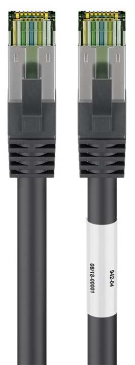 Goobay RJ45 (CAT 6A, 500 MHz) patchkabel med CAT 8.1 S/FTP rå kabel, svart 99,9 % syrefri kopparledare (OFC), AWG 24, halogenfri kabelhölje (LSZH), 7.5 m i gruppen DATORER & KRINGUTRUSTNING / Datorkablar / Nätverkskablar / Cat8 hos TP E-commerce Nordic AB (C43197)
