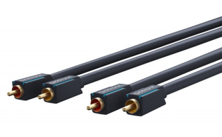 ClickTronic RCA-kabel, stereo Premiumkabel | 2x RCA plugg  2x RCA plugg | 1,0 m | OFC innerledare