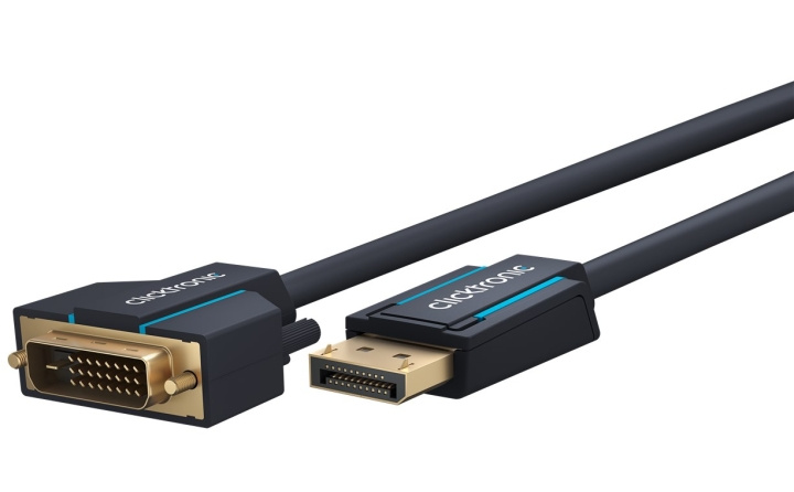 ClickTronic Adapterkabel för aktiv DisplayPort™ till DVI-D Premiumkabel | 1x DisplayPort™-kontakt >> 1x DVI-D-kontakt | 1,0 m | WUXGA @ 60 Hz i gruppen DATORER & KRINGUTRUSTNING / Datorkablar / DisplayPort / Kablar hos TP E-commerce Nordic AB (C43439)