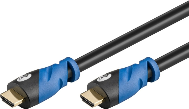 Goobay Premium höghastighets HDMI™-kabel med Ethernet, certifierad HDMI™-kontakt (typ A) > HDMI™-kontakt (typ A), 0.5 m i gruppen HEMELEKTRONIK / Kablar & Adaptrar / HDMI / Kablar hos TP E-commerce Nordic AB (C43456)