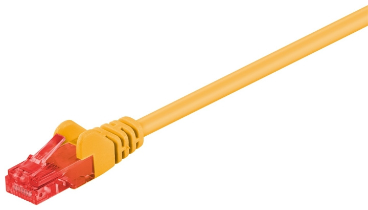 Goobay CAT 6 patchkabel, U/UTP, gul kopparklädd aluminiumtråd (CCA), 0.25 m i gruppen DATORER & KRINGUTRUSTNING / Datorkablar / Nätverkskablar / Cat6 hos TP E-commerce Nordic AB (C43560)