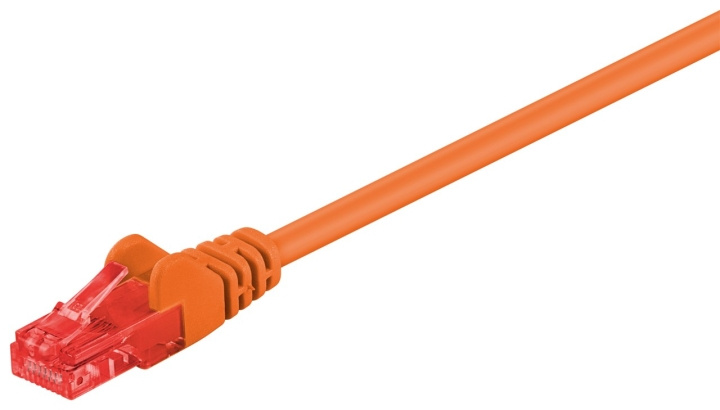 Goobay CAT 6 patchkabel, U/UTP, orange kopparklädd aluminiumtråd (CCA), 0.5 m i gruppen DATORER & KRINGUTRUSTNING / Datorkablar / Nätverkskablar / Cat6 hos TP E-commerce Nordic AB (C43570)