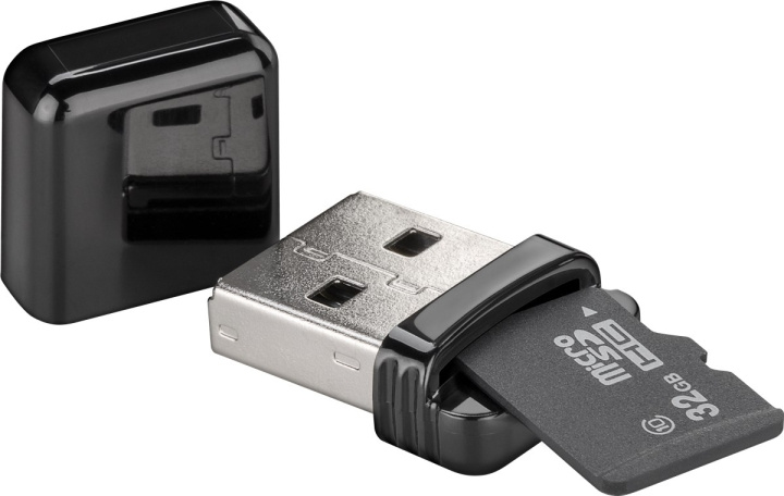 Goobay Kortläsare, USB 2.0 för läsning av microSD-minneskortsformat i gruppen HEMELEKTRONIK / Lagringsmedia / Minneskortläsare hos TP E-commerce Nordic AB (C43969)