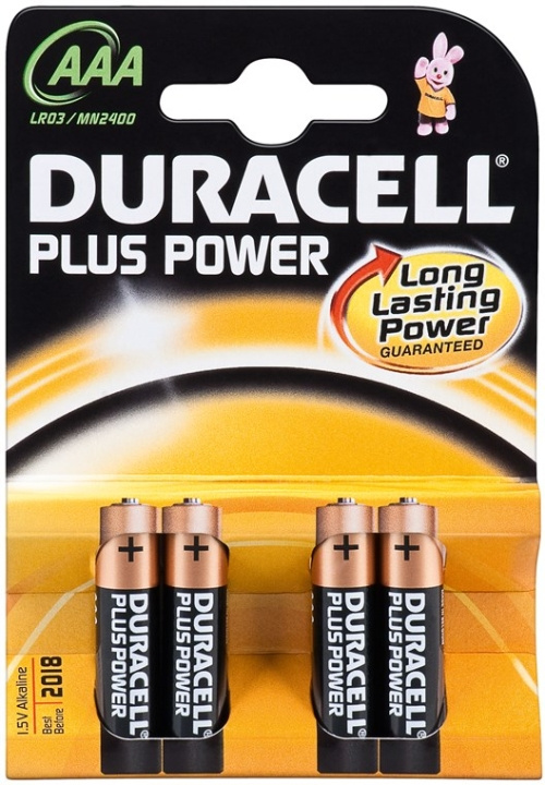 Duracell LR03/AAA (Micro) (MN2400) batteri, 4 st. blister alkaliskt manganbatteri, 1,5 V i gruppen HEMELEKTRONIK / Batterier & Laddare / Batterier / AAA hos TP E-commerce Nordic AB (C44010)