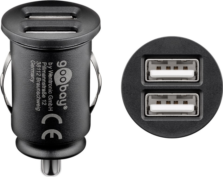 Goobay Dubbel USB-bilsladdare (15,5 W) 15,5 W max. 3,1 A (12/24 V) 2x USB i gruppen SMARTPHONE & SURFPLATTOR / Laddare & Kablar / Billaddare / Billaddare USB hos TP E-commerce Nordic AB (C44072)