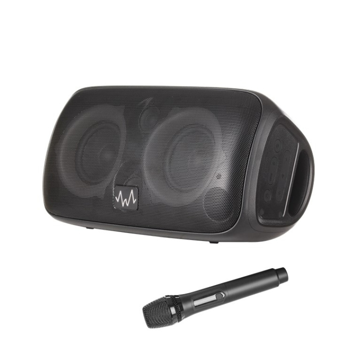 Waveaudio Wave Partyhögtalare bärbar Bluetooth-högtalare med mikrofon och LED-lampor för musiknjutning när som helst, var som helst i gruppen HEMELEKTRONIK / Ljud & Bild / Högtalare & Tillbehör / Bluetooth-högtalare / Bärbara högtalare hos TP E-commerce Nordic AB (C44087)
