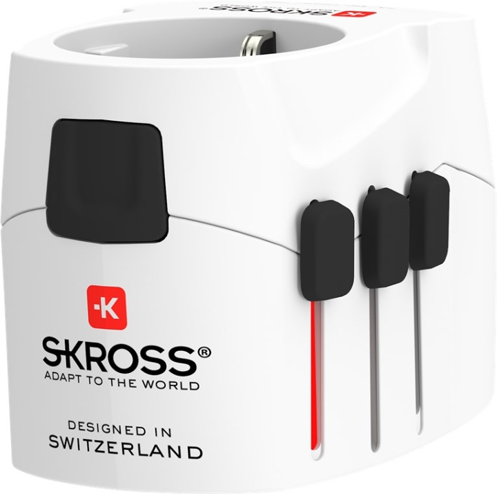 SKROSS Pro Light USB Världen lämplig för jordade och ojordade enheter (2- och 3-polig) i gruppen HEM, HUSHÅLL & TRÄDGÅRD / El & Belysning / Reseadaptrar hos TP E-commerce Nordic AB (C44097)