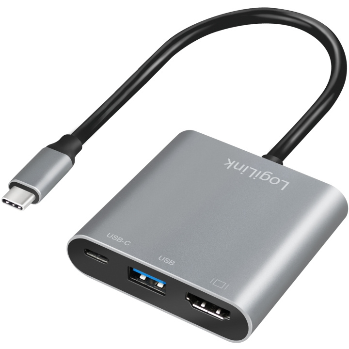 LogiLink USB-C -> HDMI/USB-A/USB-C PD 4K/60Hz i gruppen DATORER & KRINGUTRUSTNING / Datorkablar / USB-kablar / USB-C hos TP E-commerce Nordic AB (C44264)