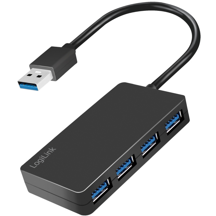 LogiLink USB 3.0-hub (3.2 Gen1) 4 USB-A-portar i gruppen DATORER & KRINGUTRUSTNING / Datortillbehör / USB-hubbar hos TP E-commerce Nordic AB (C44268)