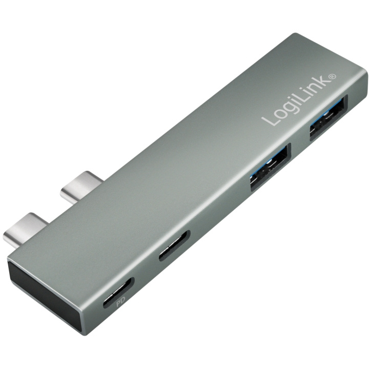 LogiLink Dual USB 3.2 Gen2x2-hub 4-portar PD 100W i gruppen DATORER & KRINGUTRUSTNING / Datortillbehör / USB-hubbar hos TP E-commerce Nordic AB (C44270)